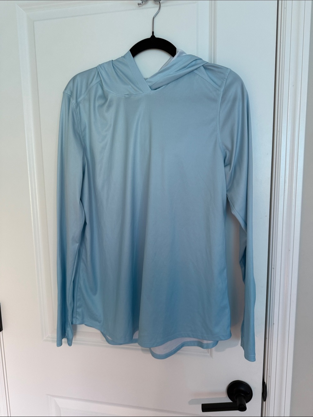 Light Blue Ombré SPF Hooded Long Sleeve Top
